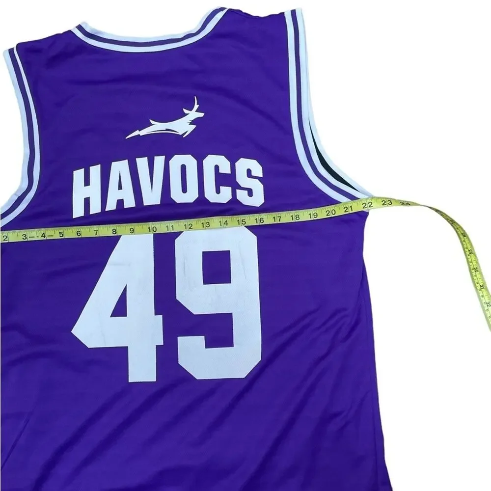 GCU Basketball Team Jersey Men L Reversible Havoc #49 Sleeveless Black Purple
